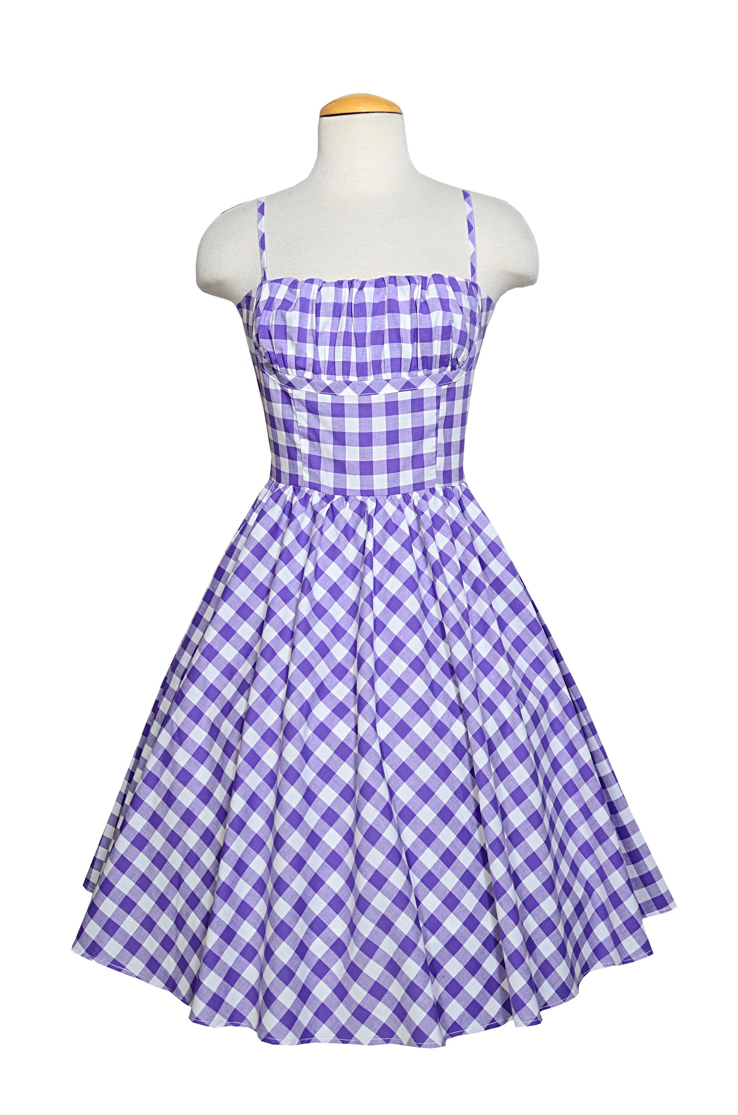 TammieW Dress in Purple Gingham print